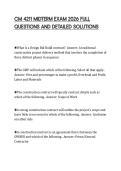 CM 4211 MIDTERM EXAM 2026 FULL  QUESTIONS AND DETAILED SOLUTIONS 