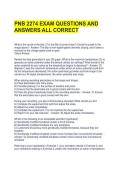 PNB 2274 EXAM QUESTIONS AND ANSWERS ALL CORRECT