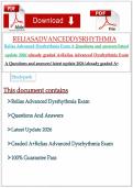 Relias Advanced Dysrhythmia Exam A Questions and answers&vert;latest update 2026&vert;already graded A&plus;Relias Advanced Dysrhythmia Exam A Questions and answers&vert;latest update 2026&vert;already graded A&plus;