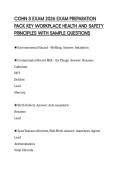COHN S EXAM 2026 EXAM PREPARATION  PACK KEY WORKPLACE HEALTH AND SAFETY  PRINCIPLES WITH SAMPLE QUESTIONS 
