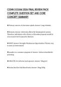 COHN S EXAM 2026 FINAL REVIEW PACK  COMPLETE QUESTION SET AND CORE  CONCEPT SUMMARY 