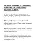 MN DENTAL JURISPRUDENCE COMPREHENSIVE STUDY GUIDE 2026 QUESTIONS WITH SOLUTIONS GRADED A&plus;