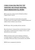 COHN S EXAM 2026 PRACTICE TEST  QUESTIONS AND DETAILED INDUSTRIAL  HEALTH BREAKDOWN FULL REVIEW
