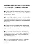 MN DENTAL JURISPRUDENCE FULL PAPER 2026 QUESTIONS WITH ANSWERS GRADED A&plus;