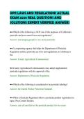 DPR LAWS AND REGULATIONS ACTUAL EXAM 2026 REAL QUESTIONS AND SOLUTIONS EXPERT VERIFIED ANSWERS