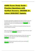 AAMA Exam Study Guide &ndash;  Practice Questions with  Verified Answers&period; GRADED A&plus;&period;  Latest 2026&sol;2027 Update&period;  