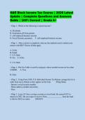 H&R Block Income Tax Course &vert; 2026 Latest Update &vert; Complete Questions and Answers Guide &vert; 100&percnt; Correct &vert; Grade A&plus;
