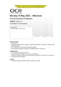 2025 OCR A Level Classical Civilisation H408&sol;24 Greek Art  Combined Test Paper & Answer Marking Guide