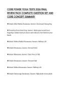 CORE POWER YOGA TESTS 2026 FINAL  REVIEW PACK COMPLETE QUESTION SET AND  CORE CONCEPT SUMMARY