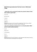 NUR 205 Nursing Fundamentals Final Exam Version 3 2026 &vert;Galen College