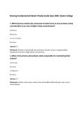 Nursing Fundamentals Week 9 Study Guide Quiz 2026 &vert;Galen College