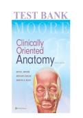 test bank of Clinically Oriented Anatomy 8th Edition Moore  complete newest solution 