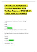 CP-FS Exam Study Guide &ndash;  Practice Questions with  Verified Answers&period; GRADED A&plus;&period;  Latest 2026&sol;2027 Update&period;  