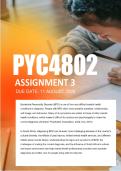 PYC4802 Assignment 3 Semester 1 2026 - Due 11 August 2026