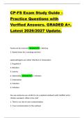 CP-FS Exam Study Guide &ndash;  Practice Questions with  Verified Answers&period; GRADED A&plus;&period;  Latest 2026&sol;2027 Update&period;  