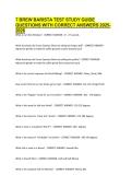 7 BREW BARISTA TEST STUDY GUIDE QUESTIONS WITH CORRECT ANSWERS 2025-2026&period;