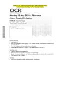 2025 OCR A Level Classical Civilisation H408&sol;22 Imperial Image  Combined Test Paper & Answer Marking Guide