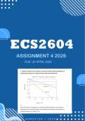 ECS2604 ASSIGNMENT 4 SEMESTER 1 2026 - DISTINCTION - DUE 20 APRIL 2026