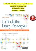 Calculating Drug Dosages&colon; A Patient‑Safe Approach to Nursing and Math 2nd Edition Authors&colon; Joyce LeFever Kee&comma; Julia A&period; Castillo&comma; Annette Werner‑McCullough Complete Test Bank Resource &lpar;Updated 2025&rpar; Chapters 1&ndash;22&colon; Multiple Choice &bull; True&sol;False &bull; Calculati