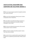 CSE 110 ACTUAL EXAM PAPER 2026  QUESTIONS AND SOLUTIONS GRADED A&plus;