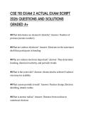 CSE 110 EXAM 2 ACTUAL EXAM SCRIPT  2026 QUESTIONS AND SOLUTIONS  GRADED A&plus; 