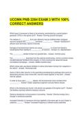 UCONN PNB 2264 EXAM 3 WITH 100&percnt; CORRECT ANSWERS