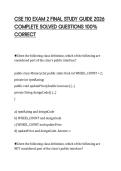 CSE 110 EXAM 2 FINAL STUDY GUIDE 2026  COMPLETE SOLVED QUESTIONS 100&percnt;  CORRECT