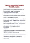 NR 314 Final Exam Flashcards With Complete Solutions