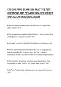 CSE 205 FINAL EXAM 2026 PRACTICE TEST  QUESTIONS AND DETAILED DATA STRUCTURES  AND ALGORITHMS BREAKDOWN 