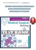 TEST BANK - Timby's Introductory Medical-Surgical Nursing&comma; 13th Edition &lpar;Donnelly-Moreno&rpar;&comma; Verified Chapters 1 - 72&comma; Complete