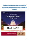 Test Bank South-Western Federal Taxation 2025&colon; Comprehensive&comma;48th Edition by Young Complete 30 Chapters