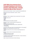 C207 WGU Exam Newest Exam Complete Questions and Correct Answers with Rationales &vert; Already Graded A&plus;&vert;&vert;Brand New Version&excl;&excl;