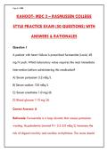 MDC 2 Exam Practice 2026 &vert; 200 NCLEX-Style Questions&comma; Answers & Rationales &vert; Pass Rasmussen Multidimensional Care 2 First Try