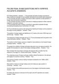 FIN 390 FINAL EXAM QUESTIONS WITH VERIFIED ACCURATE ANSWERS
