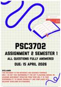 PSC3702 Assignment 2 Semester 1 Memo &vert; Due 15 April 2026