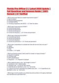 Florida Fire Officer 2 &vert; Latest 2026 Update &vert; Full Questions and Answers Guide &vert; 100&percnt; Correct &vert; A&plus; Verified