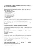 FIN 390 EXAM II REVIEW QUESTIONS WITH VERIFIED ACCURATE ANSWERS