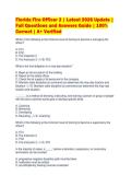 Florida Fire Officer 2 &vert; Latest 2026 Update &vert; Full Questions and Answers Guide &vert; 100&percnt; Correct &vert; A&plus; Verified