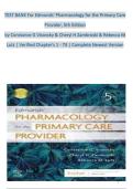 TEST BANK For Edmunds' Pharmacology for the Primary Care Provider&comma; 5th Edition by Constance G Visovsky & Cheryl H Zambroski & Rebecca M Lutz &vert; Verified Chapter's 1 - 73 &vert; Complete Newest Version