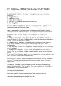 FIN 390 EXAM 1 MING TSANG UWL STUDY GUIDE