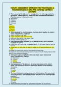 Health Assessment Exam 2 &ndash; Review of Techniques and Positioning Questions with Verified Correct Answers