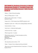 TEST BANK For Radiation Protection in Medical Radiography Chapter 6 &vert; Complete Guide with Questions and Verified Answers &vert; 100&percnt; Correct &vert; Grade A&plus;
