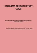 Consumer Behavior Study Guide &vert; All Questions And Correct Answers With Rationales &vert; Already Graded A&plus; &vert; Verified Answers &vert; Newest Version 2026 &vert; Just Released