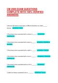 CM 2500 EXAM QUESTIONS COMPLETE WITH 100&percnt; VERIFIED ANSWERS