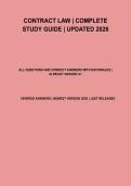 Contract Law Complete Study Guide &vert; All Questions And Correct Answers With Rationales &vert; Already Graded A&plus; &vert; Verified Answers &vert; Newest Version 2026 &vert; Just Released