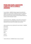 PRCM 2500 EXAM 2 QUESTIONS COMPLETE WITH CORRECT ANSWERS