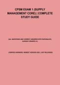 CPSM Exam 1 &lpar;Supply Management Core&rpar; Complete Study Guide &vert; All Questions And Correct Answers With Rationales &vert; Already Graded A&plus; &vert; Verified Answers &vert; Newest Version 2026 &vert; Just Released