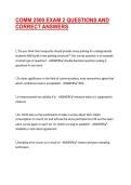 COMM 2500 EXAM 2 QUESTIONS AND CORRECT ANSWERS