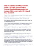 WGU C202 Objective Assessment Exam Complete Questions And Correct Detailed Answers &lpar;Verified Answers&rpar; &vert;Already Graded A&plus;&vert;&vert;Brand New Version&excl;&excl;