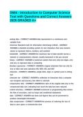 D684 Introduction to Computer Science Test 2025 &mdash; Verified Questions & Correct Answers &lpar;A&plus; Graded&rpar;